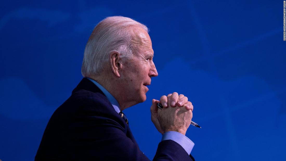 US President-elect Joe Biden speaks during a foreign policy and national security virtual meeting at the Queen Theater December 28, 2020, in Wilmington, Delaware. (Photo by Brendan Smialowski / AFP) (Photo by BRENDAN SMIALOWSKI/AFP via Getty Images)