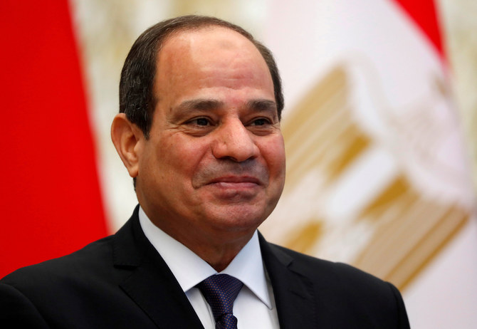 FILE PHOTO: Egyptian President Abdel Fattah al-Sisi is seen during a meeting with Belarusian President Alexander Lukashenko in Minsk, Belarus June 18, 2019.    To match Special Report EGYPT-MEDIA/   REUTERS/Vasily Fedosenko/Pool/File Photo
