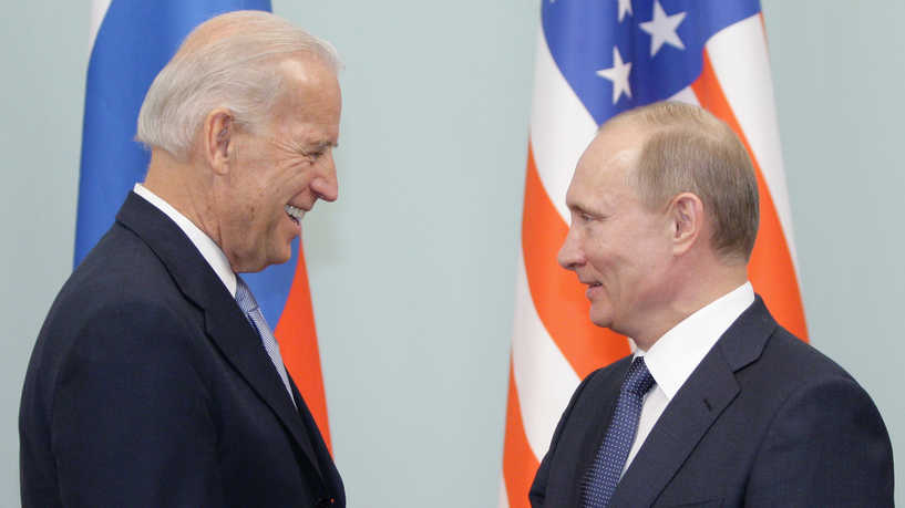 (FILES) In this file photo taken on March 10, 2011 Russian Prime Minister Vladimir Putin (R) shakes hands with then US Vice President Joe Biden (L) during their meeting in Moscow. - Russian President Vladimir Putin said on December 23, 2020 he was not expecting relations between Moscow and Washington to change when US president-elect Joe Biden takes office next month. "Now about the change of leadership in the United States and that it will be more difficult for us. I don't think so. It will be business as usual," Putin said during a meeting with lawmakers and government officials. (Photo by ALEXEY DRUZHININ / POOL / AFP)