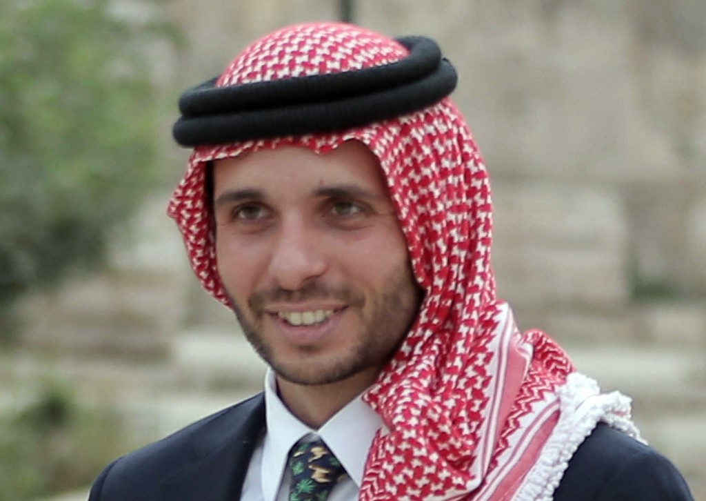 (FILES) In this file photo taken on September 09, 2015 shows Jordan's Prince Hamzah Bin Al-Hussein attends a press event in Amman where Prince Ali announced his bid to succeed FIFA president Joseph Blatter. - A top former Jordanian royal aide was among several suspects arrested on April 3, 2021, as the army cautioned Prince Hamzah bin Hussein, the half-brother of King Abdullah II against damaging the country's security. Hamzah is the eldest son of late King Hussein and his American wife Queen Noor. He has good relations officially with Abdullah and is a popular figure close to tribal leaders. (Photo by KHALIL MAZRAAWI / AFP)