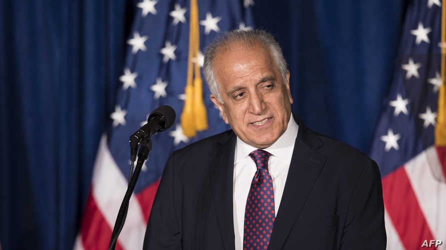 (FILES) In this file photo taken on April 27, 2016 former US Ambassador to Afghanistan Zalmay Khalilzad speaks at the Mayflower Hotel in Washington, DC. - The US envoy negotiating with the Taliban hailed "significant progress" Saturday in finding a solution to end Afghanistan's long-running war. "Meetings here were more productive than they have been in the past. We made significant progress on vital issues," Zalmay Khalilzad, the US special representative for Afghan reconciliation, wrote on Twitter. (Photo by Brendan Smialowski / AFP)