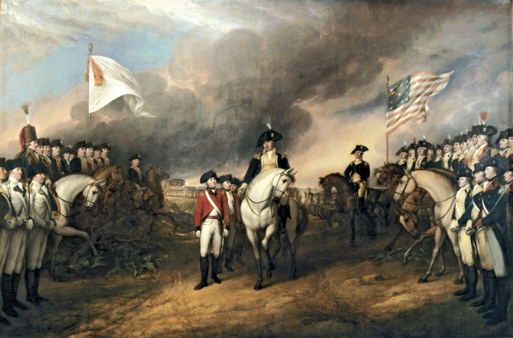 Surrender-of-Lord-Cornwallis-canvas-John-Laurens-1820